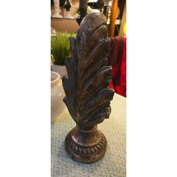 Heavy Carved Wood Finial Accent Decor - Picture 1 of 3